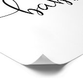 Rosa grüne Blumenstube Baby Dusche Begrüßungszeich Poster (Ecke)