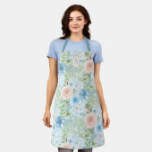 Rosa grüne Blüte Schürze (Getragen)