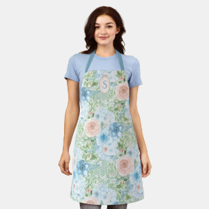 Rosa grüne Blüte Schürze