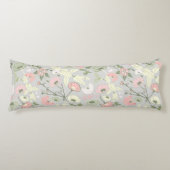 Rosa grüne Blütenblume Muster Seitenschläferkissen (Vorderseite)