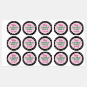 Rosa Grüne Clover 2024 Abstimmung Harris Walz Etiketten (Blatt)