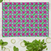 Rosa Grüne ColorMix JustPatterns Stoff Geschirrtuch (Gefaltet)