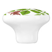 Rosa grüne Dogwood-Blume mit handgemalten Frühling Keramikknauf (Seitenansicht)