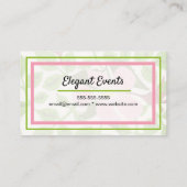 Rosa grüne Dogwood-Blume mit handgemalten Frühling Visitenkarte (Rückseite)