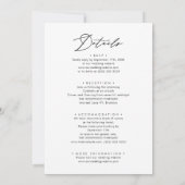 Rosa Grüne Elegante auf einer Hochzeit Einladung (Rückseite)