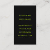 Rosa grüne Farbe auf schwarzer Visitenkarte (Rückseite)