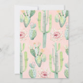 Rosa grüne Fiesta Taco Bout Einladung zum Geburtst (Rückseite)