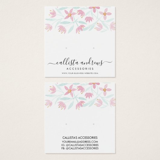 Rosa grüne Flora (Vorne & Hinten)