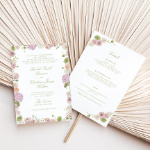 Rosa Grüne Florale Alles-in-einem-Hochzeit