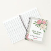 Rosa grüne florale Bibelstudium Personalisiert Notizblock (Innenseite)