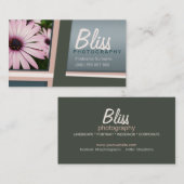 Rosa grüne Fotografie mit Foto-Vorlage Visitenkarte (Vorne/Hinten)