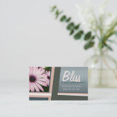 Rosa grüne Fotografie mit Foto-Vorlage Visitenkarte (Stehend Vorderseite)