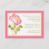 Rosa, grüne, gelbe, weiße Peonverschlusskarte Begleitkarte (Rückseite)