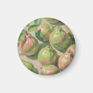 Rosa grüne Guave Stillleben Magnet