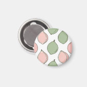 Rosa Grüne Guaven-Muster Magnet (Vorderseite/Rückseite)