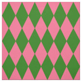 Rosa grüne Harlekin-Karo-Design Stoff (Muster)