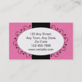 Rosa grüne Hochzeitstorte-Bäckerei-Visitenkarten Visitenkarte (Rückseite)
