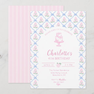 Rosa grüne Hortensie blaue Bogen Trellis Einladung