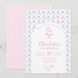 Rosa grüne Hortensienblaue Bogen-Trellis Einladung