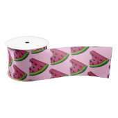 Rosa Grüne Juicy Watermelon Melon Slice Frucht Satinband (Spule)