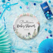 Rosa grüne Kaktus Taco Bout Eine Babydusche UAWG Pappteller (Party)