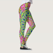 Rosa/grüne Kaleidoskop Leggings (Rechts)