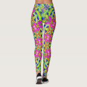 Rosa/grüne Kaleidoskop Leggings (Rückseite)