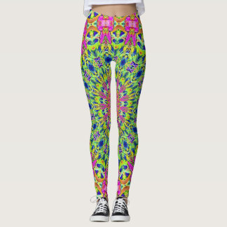 Rosa/grüne Kaleidoskop Leggings