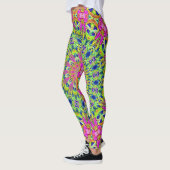Rosa/grüne Kaleidoskop Leggings (Links)