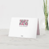 Rosa grüne Karo-Pastellkarte Karte (Rückseite)