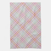 Rosa grüne Klassik Elegantes geometrisches Kariert Geschirrtuch (Vertikal)