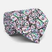 Rosa/grüne Krawatte Die (Gerollt)