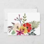 Rosa Grüne Lavendel Liebe Flora Fauna RSVP Karte (Rückseite)