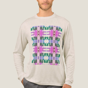Rosa Grüne Lavendel Tribal Art Kleine Fliesen Desi Tri-Blend Shirt