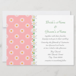 Rosa Grüne Maisien Blumenfrühlingshochzeit Einladung