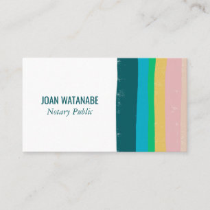 Rosa grüne, Minimalistische Streifen handgefertigt Visitenkarte
