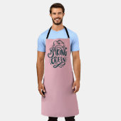 Rosa grüne Monogramm Backen Königin Mütter Geschen Schürze (Getragen)