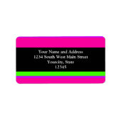Rosa/grüne Nebel Streifen Adressaufkleber (Vorne)