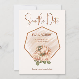 Rosa Grüne Orchid Boho Eukalyptus Wedding Save The Date