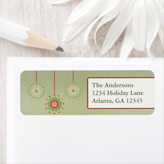 Rosa grüne Ornamente Weihnachtsgrün Holzkörner (Insitu)