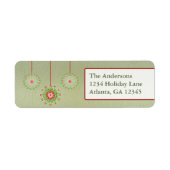 Rosa grüne Ornamente Weihnachtsgrün Holzkörner (Vorne)