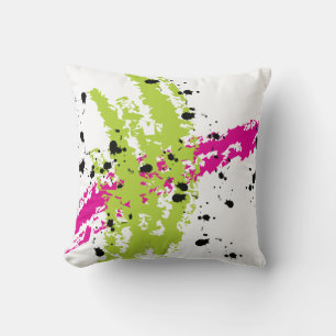 Rosa grüne Paint Splash Ink Couch Kissen Kissen