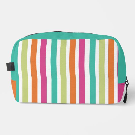 Rosa grüne Pastellfarbe für Regenbogenstreifen Waschbeutel (Vorderseite)