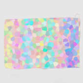 Rosa-grüne Pastellmosaik Abstrakt Golfhandtuch (Horizontal)