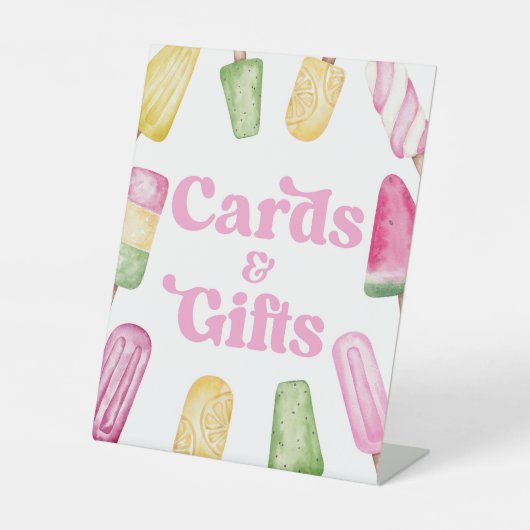 Rosa grüne Popsiv-Party-Karten und Tafelschild Sockelschild (Vorderseite)