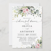 Rosa Grüne Probe Abendessen Einladung (Vorderseite)