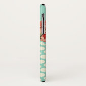 Rosa grüne Punkte Blumenmonogramm erste Girly Case-Mate iPhone Hülle (Hinten/Links)