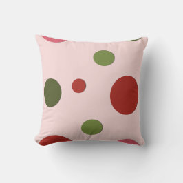 Rosa grüne Punkte Kissen