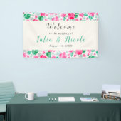 Rosa Grüne Rose Petals Blume Hochzeit Garten Banner (Messeveranstaltung)