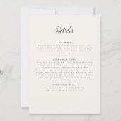 Rosa Grüne Rose Petals Blume Hochzeit Garten Einladung (Rückseite)